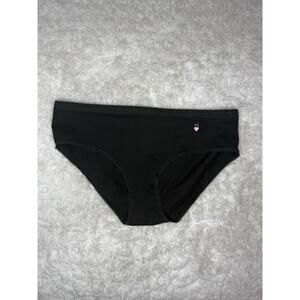 NWT Victoria’s Secret Cotton Lingerie Hiphugger Panty Black Large VS Logo